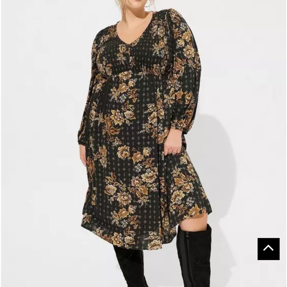 Midi Gauze Smocked Bodice Dress